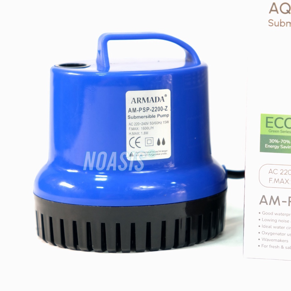 ARMADA Pompa Air Celup Aquarium 15 W Am Psp 2200 Z Am-Psp-2200z Kolam Ikan Koi