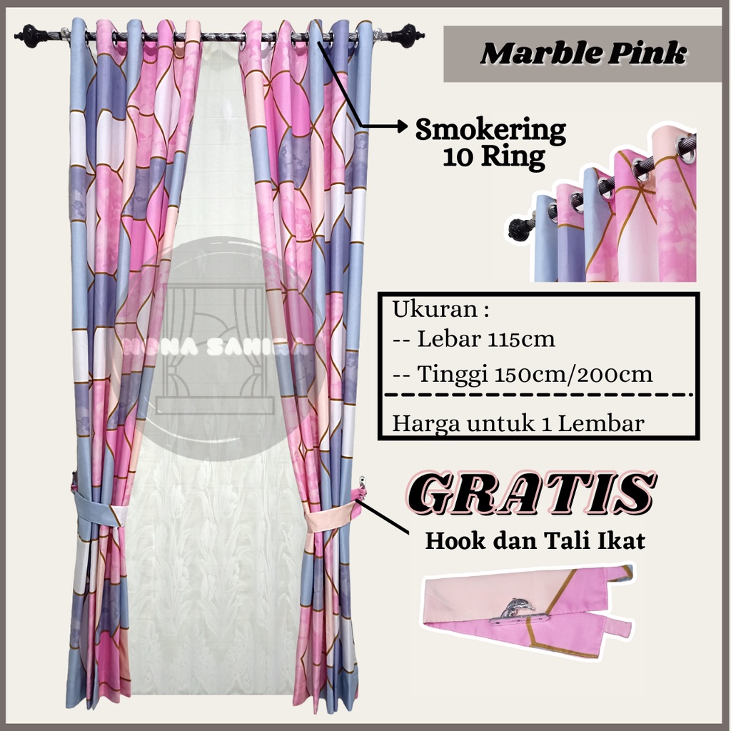 Gorden Polos Embos Minimalis Gorden Smokering Jendela Pintu Minimalis Terlaris