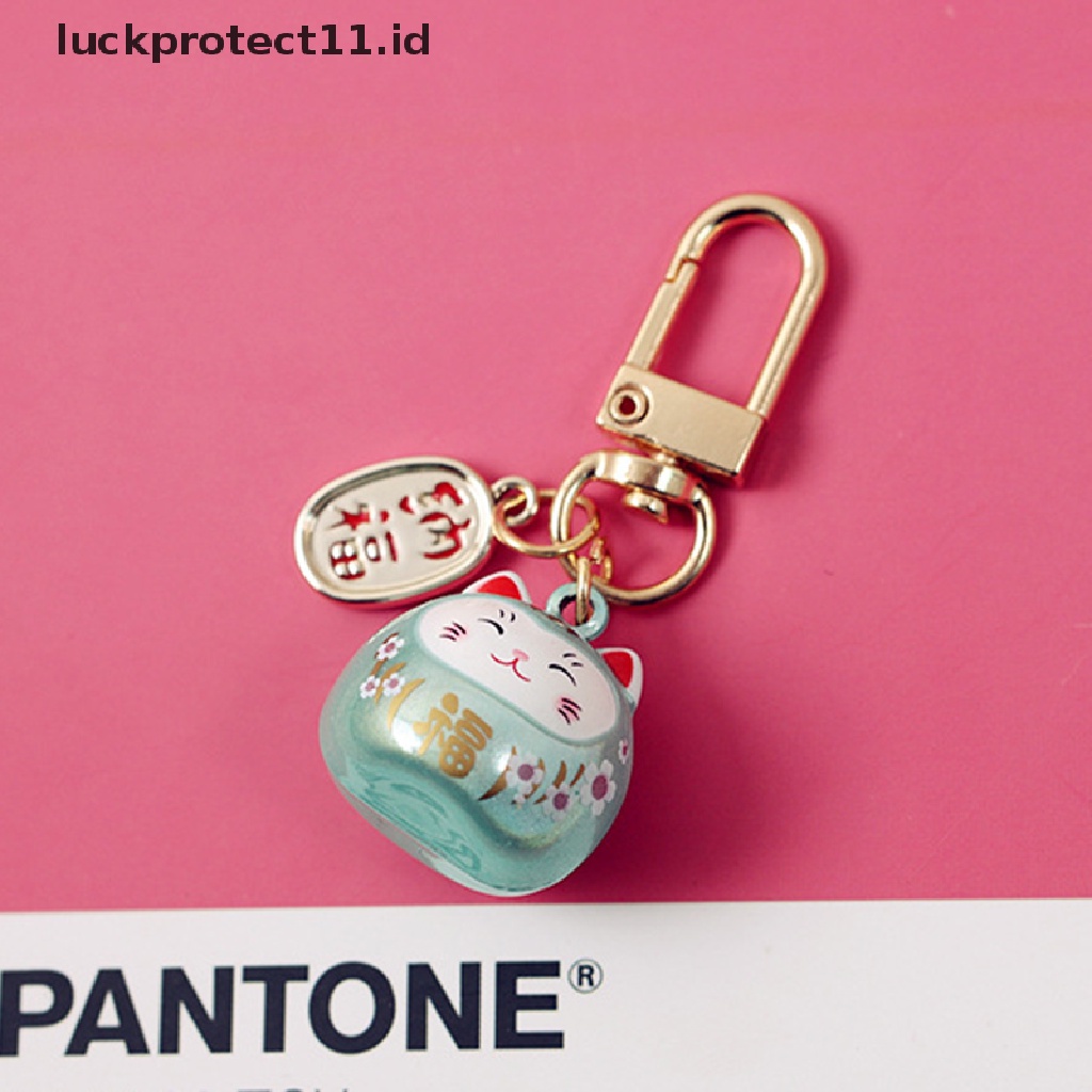 /Fashion Hot// Fashion// Jepang Lucky Cat Gantungan Kunci Tas Mobil Gantungan Kunci Decor Air Suara Bell Tergantung.