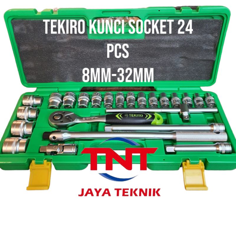 KUNCI SOCKET TEKIRO 8-32MM 24PCS / KUNCI SOK TEKIRO 8-32 MM 24 PCS