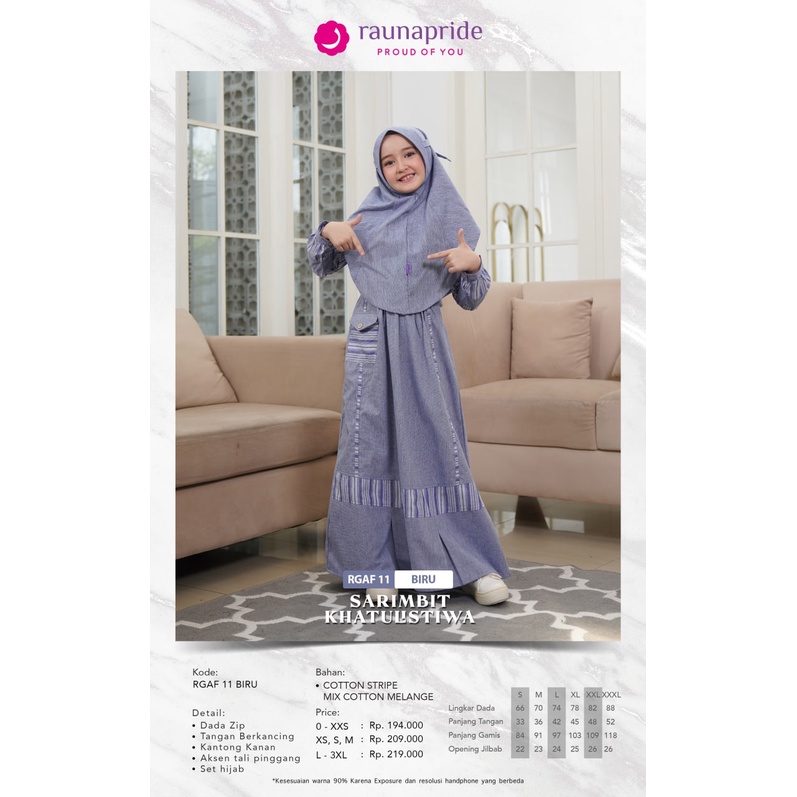 Rauna Sarimbit Keluarga / SR-11 Biru/ Fashion Muslim