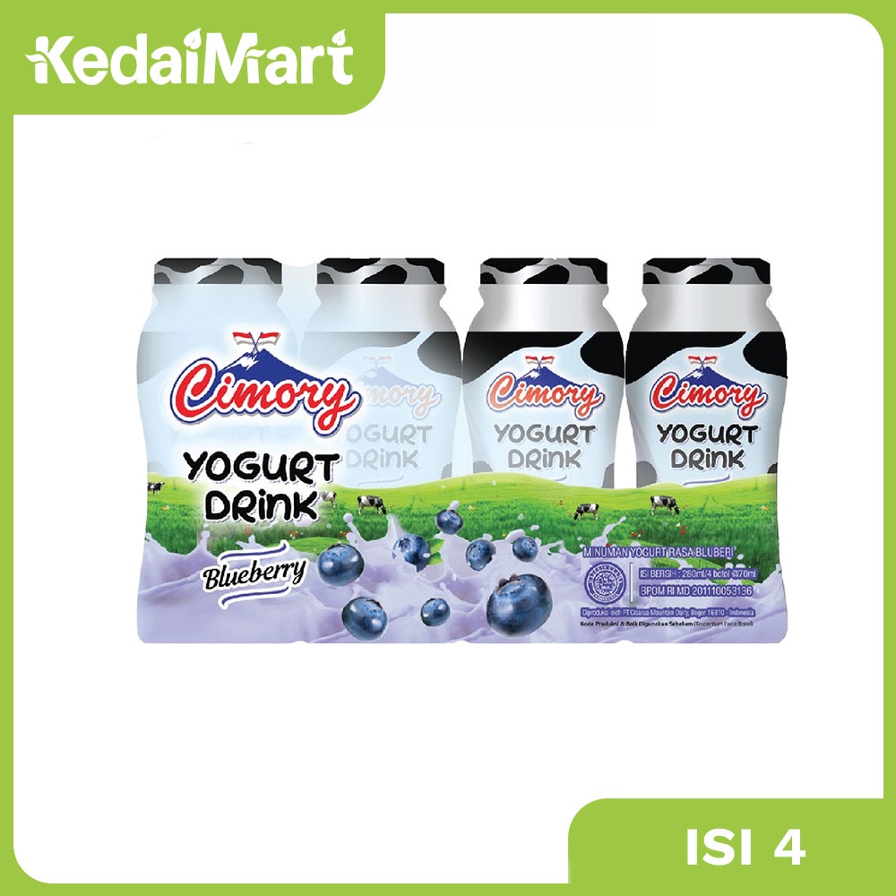 

Cimory Mini Yoghurt Drink Blueberry Isi 4 x 70 ml