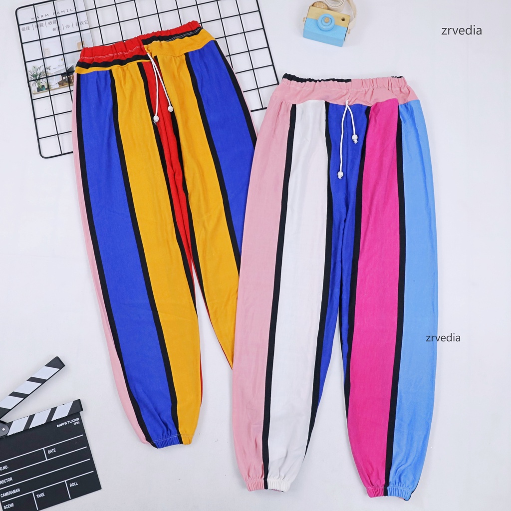 Jogger Motif Uk 10-12 Tahun / Celana Panjang Anak Laki Perempuan Import Grosir Murah Joger Pants
