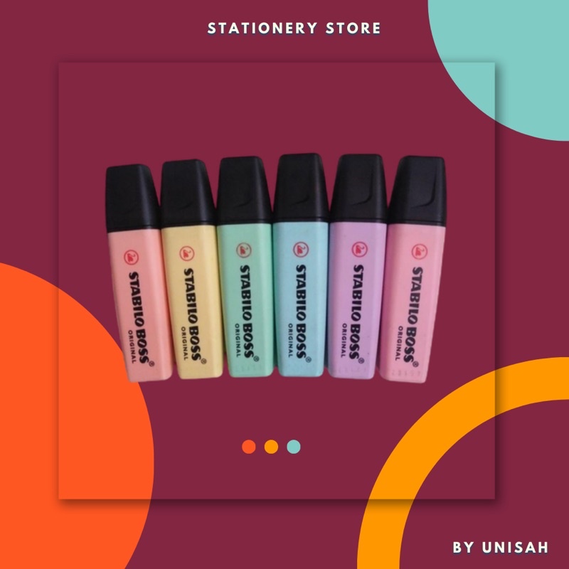 

Highlighter / penanda stabilo boss 1-5 mm warna cerah