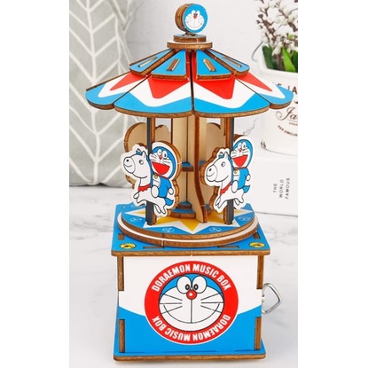 DIY Music Box Doraemon Carousel / Kotak Musik Doraemon