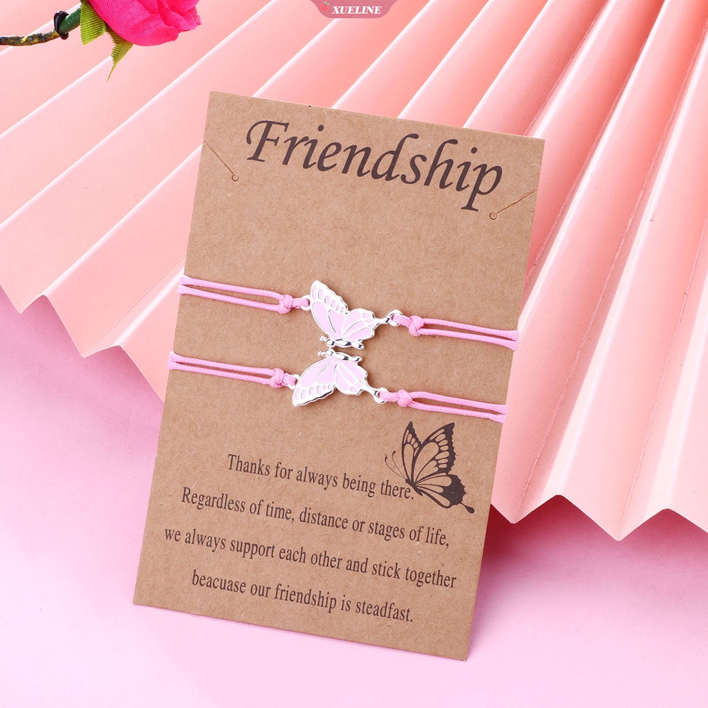 Butterfly best friend Gelang Persahabatan Untuk 2perempuan Emas Dan Perak BFF Senada Sayap Kupu-Kupu Hadiah Gelang Jarak Jauh [ZXL]