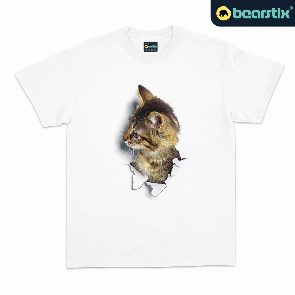 SHINZO - Tshirt Kitten - Kaos Kucing 3D - Baju Kucing Lucu - Tshirt Cat 3D - Kaos Distro Unisex