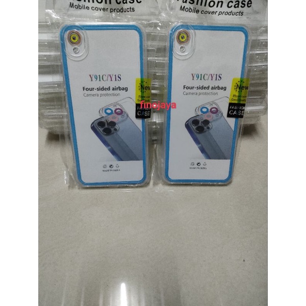 Softcase Vivo Y91C Y1S Lubang 2 Vivo Y90 Silikon Casing Selicon Case Bening Transparan Terasfaran Pelindung Camera