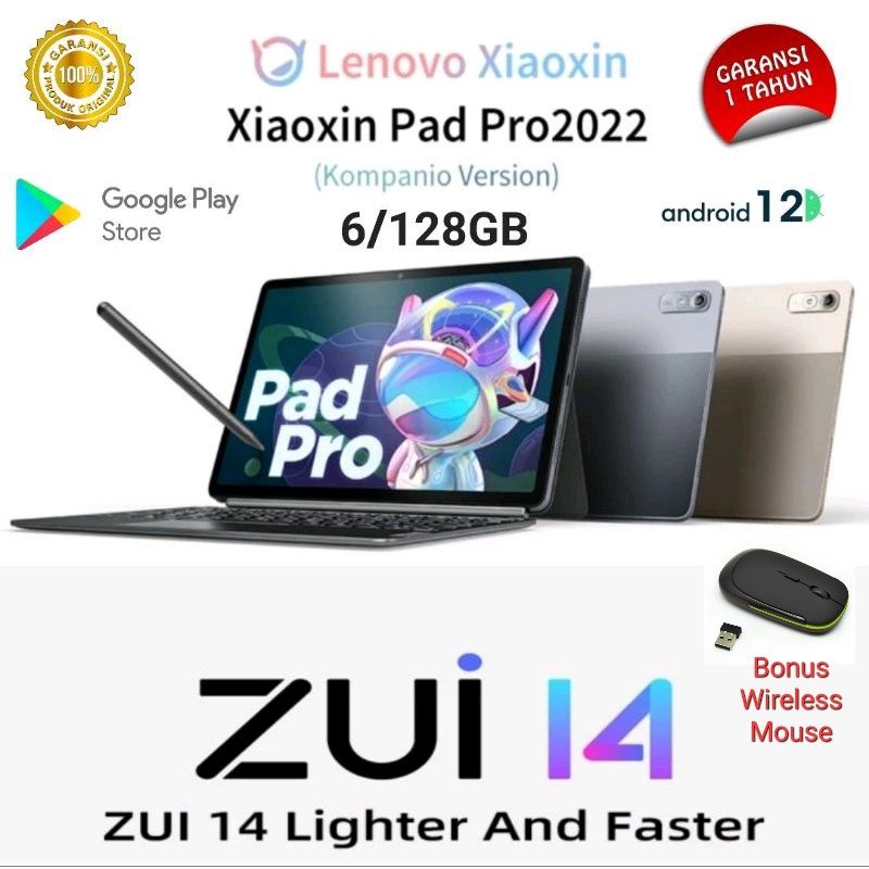 Lenovo Xiaoxin Pad P11 Pro 2022 6/128GB 11.2&quot; 120Hz Kompanio 1300T Android 12 (Tersedia B.Indonesia)