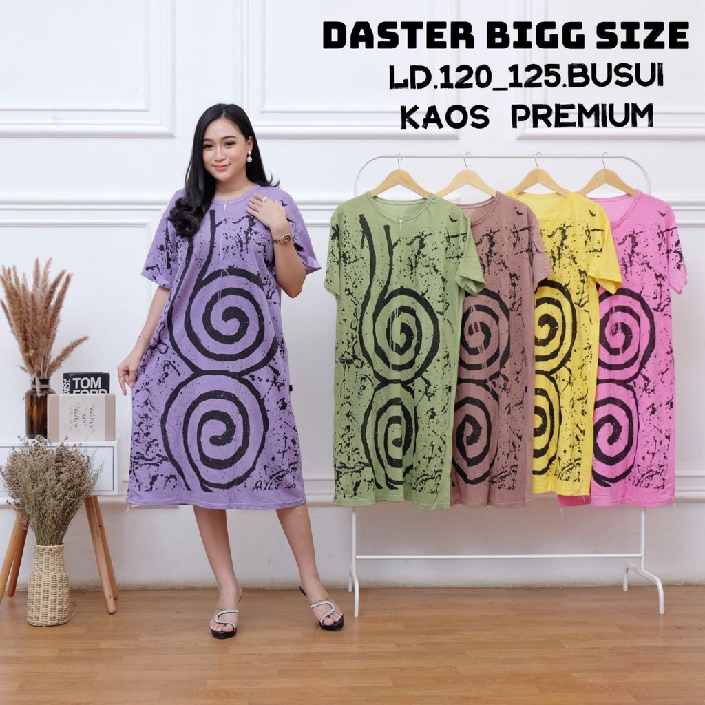 DASTER KAOS JUMBO LUKIS LD 130 LENGAN PENDEK BUSUI KEKINIAN TERBARU