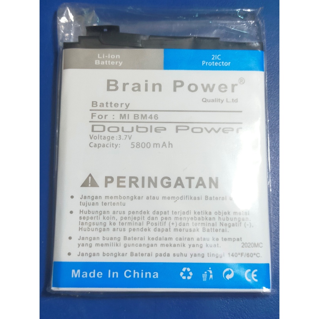 BATERAI BATERAY BATRE BATTERY XIAOMI REDMI NOTE 3 NOTE 3 PRO BM 46 BM46 BRAIN POWER MURAH BERGARANSI