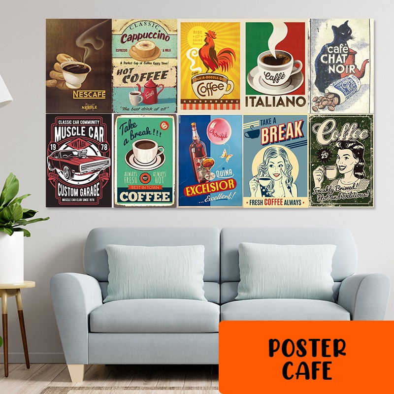 (10pcs poster) Poster Dinding Aesthetic | Isi 10 Poster | Poster Aesthetic | Poster Band Retro Vinta