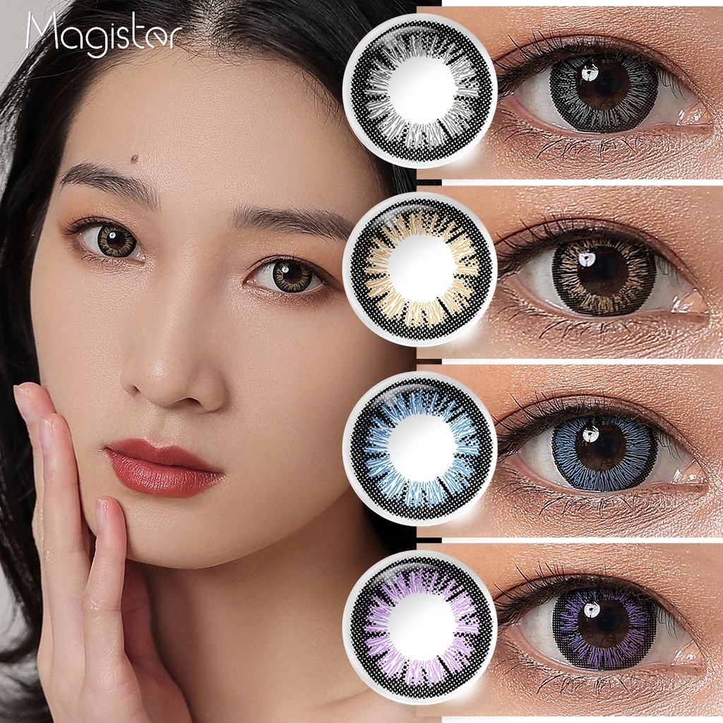 Jual Magister Softlens Mata Normal Lensa Kontak Warna Alami Grey Zamrud