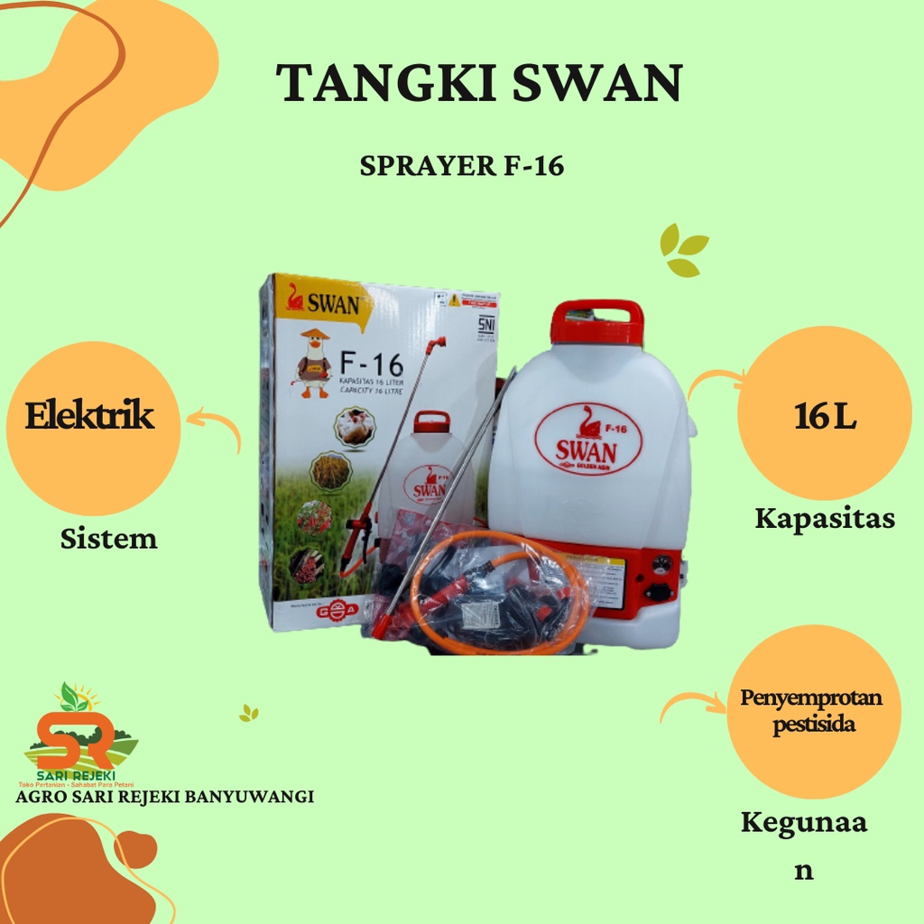 TANGKI SWAN ELEKTRIK CAS F-16 SPRAYER