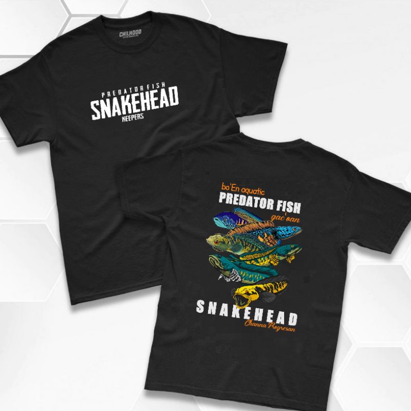 Baju Anak/dewasa Kaos Anak/dewasa Channa Limbata Auranti Barca Blue pulchra Snakehead sablon depan b