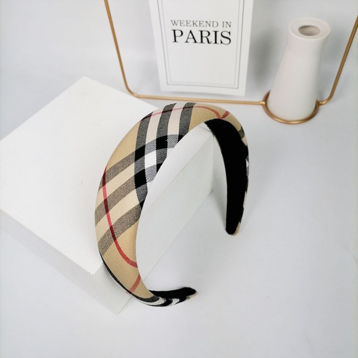 Caliloops Bando Bandana Wanita Dewasa Korea Kotak Beige Chiaki