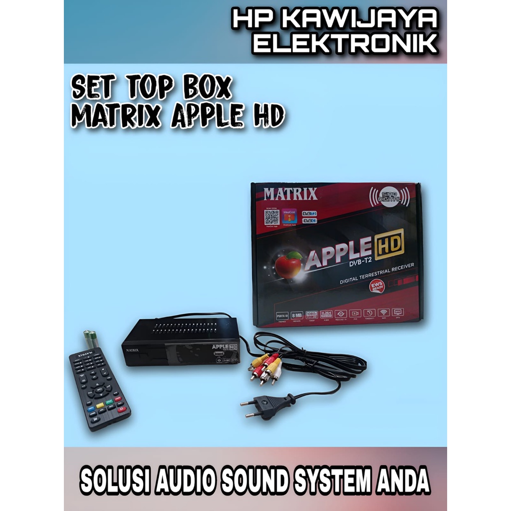 SET TOP BOX MATRIX APPLE DVB-T2 SET TOP BOX MERAH DVB-T2