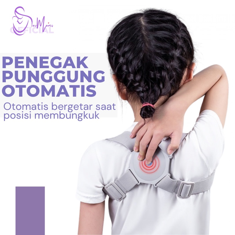 Penegak Punggung Wanita Pria Anak Posture Corrector Korektor Postur Punggung Bungkuk Alat Terapi Syaraf Kejepit Sensor Otomatis