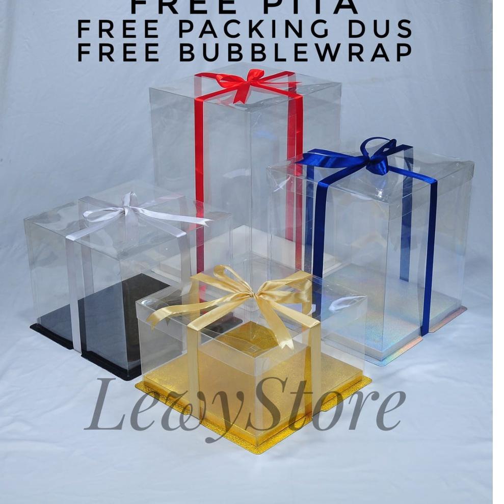 

(A-R8R)[㊛] Cake Box Mika Dus Kue Kotak Kue 22x22 cm Tutup Transparant PET siap dikirim