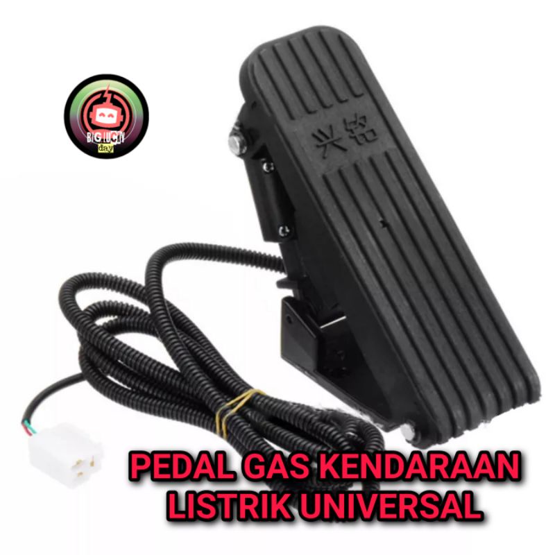 Pedal gas elektrik universal throttle DIY mobil listrik gokart roda 3 dan 4 golf car injakan pijakan