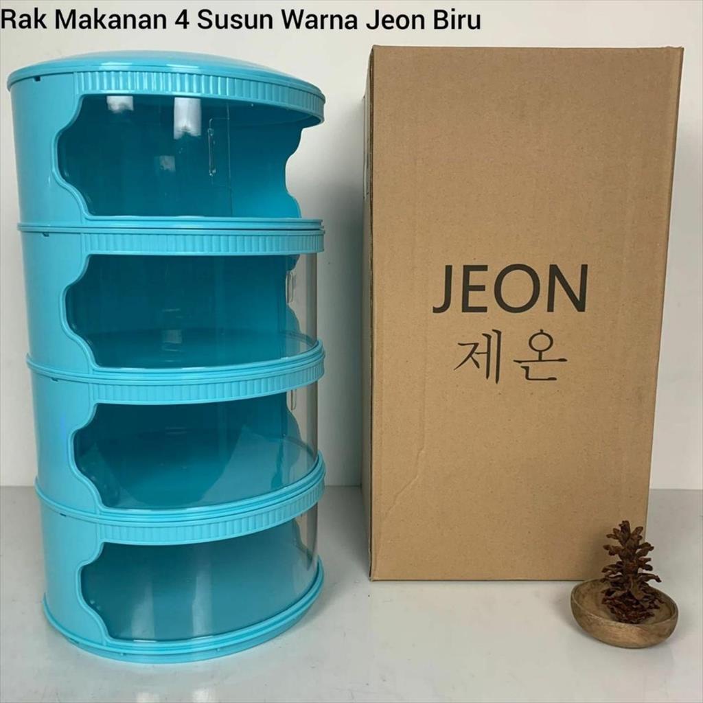 YA 1000. Tudung Saji Jeon 4 Susun Warna Sudah Rakitan Rak Susun Makanan Food Cover Storage Penutup Makanan