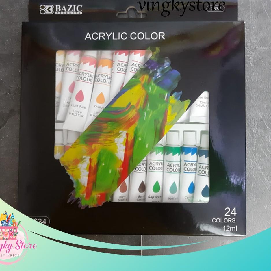 

Pasti Populer Cat Acrylic Bazic 24 Warna