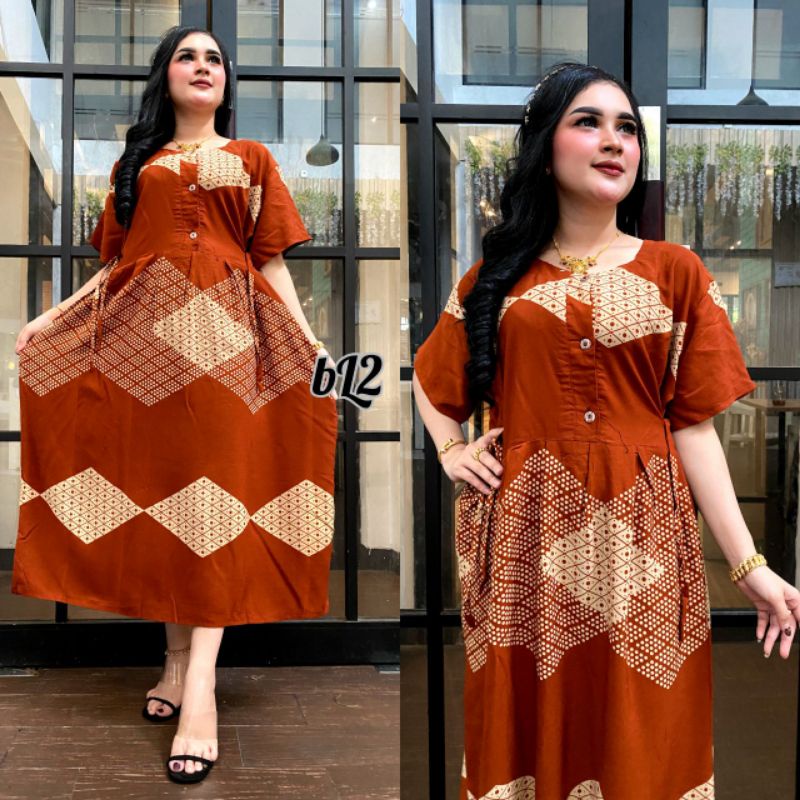 Daster Rayon Tebal Jumbo Busui Kekinian Dress Mecca