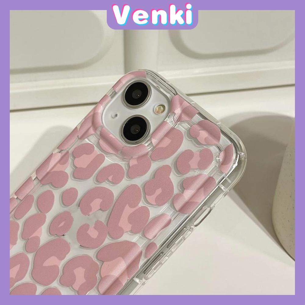 Case For iPhone 14 Pro Max TPU Soft Jelly Airbag Clear Case Pink Leopard Camera Protection Shockproof For iPhone 14 13 12 11 Plus Pro Max 7 Plus X XR