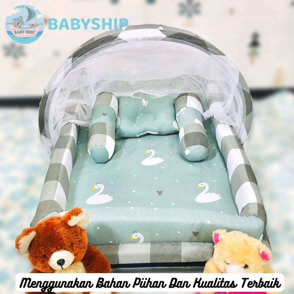 Kasur Bayi Kelambu Kolam - Set Bantal Guling