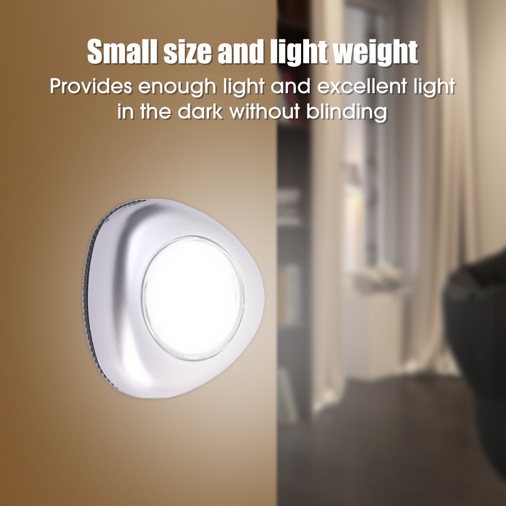 Kabinet Bertenaga Baterai Segitiga Touch Controlled LED Night Light/Ditempel-An Lampu Dinding Indoor Untuk Kabinet, Lemari, Tangga, Lemari, Lorong, Laci/Pencahayaan Dalam Ruangan