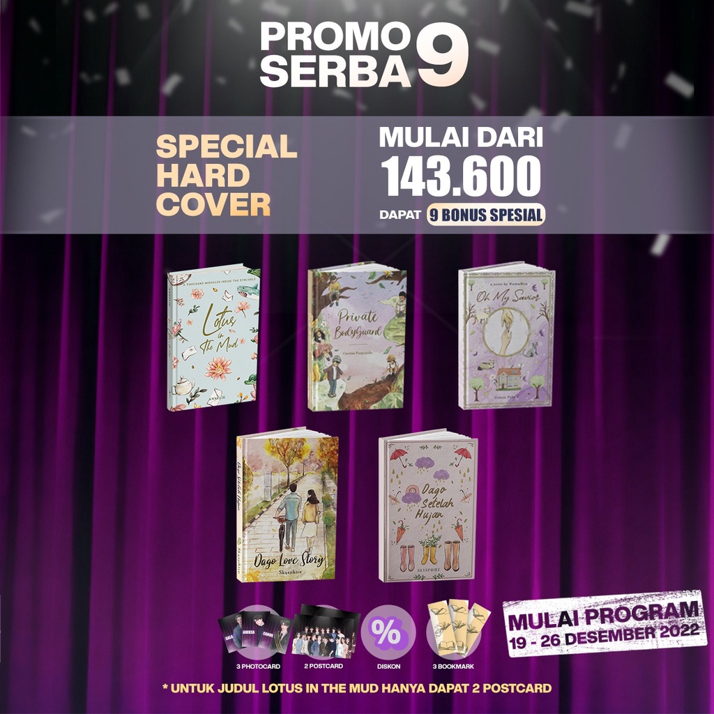 Jual Promo Serba 9 Novel Lotus In The Mud Dago Setelah Hujan hardcaver 