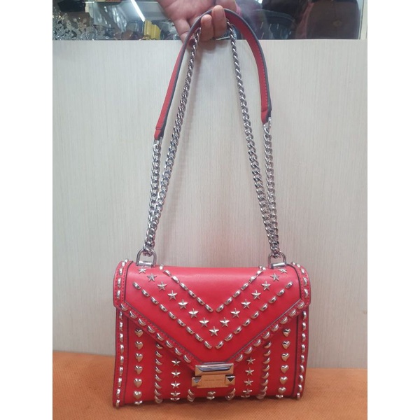 PRELOVED MICHAEL KORS WHITNEY LARGE STUDDEDLEATHER