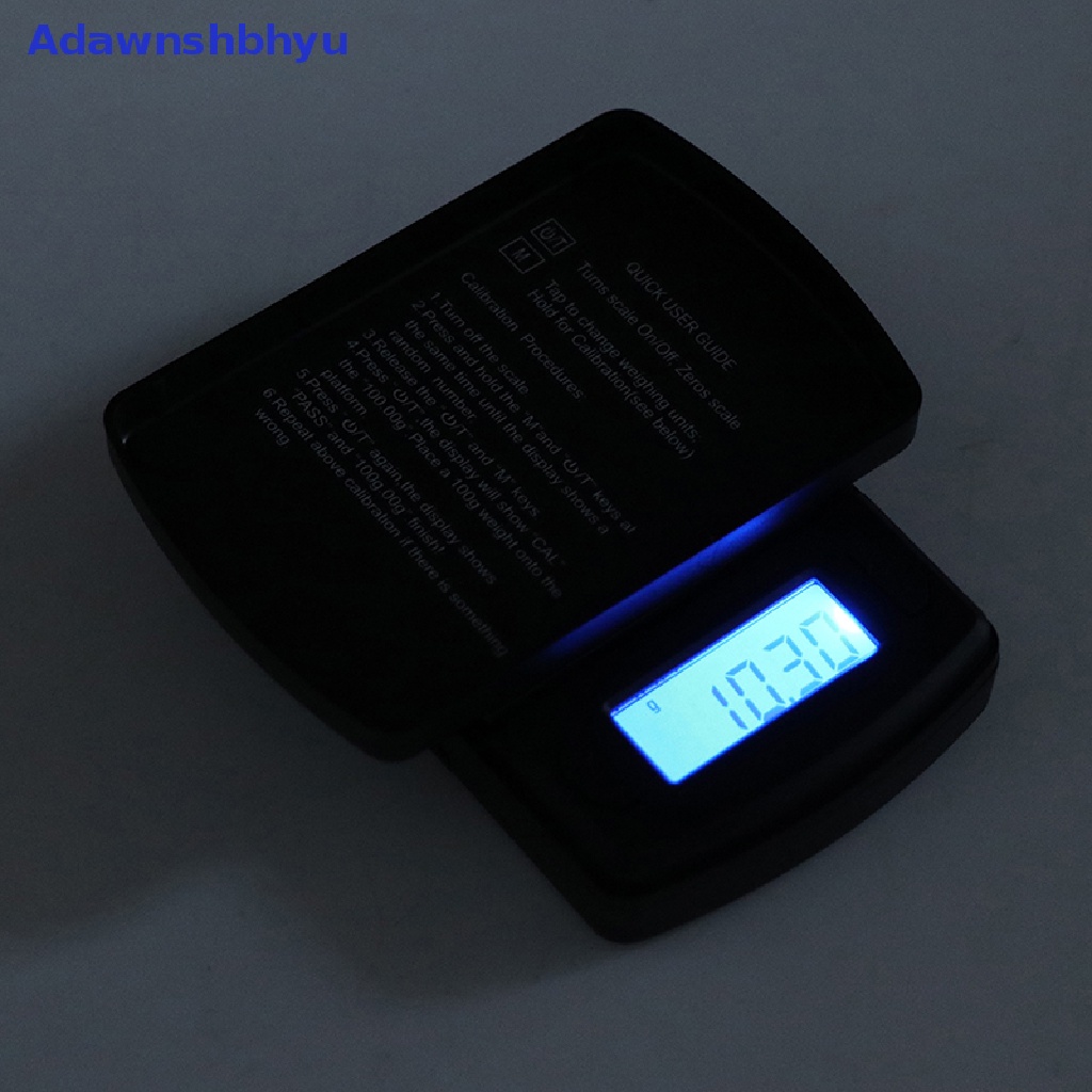 Adhyu Presisi Tinggi 500g/200g/100g Timbangan Digital mini Perhiasan Emas Keseimbangan Gram LCD  Id