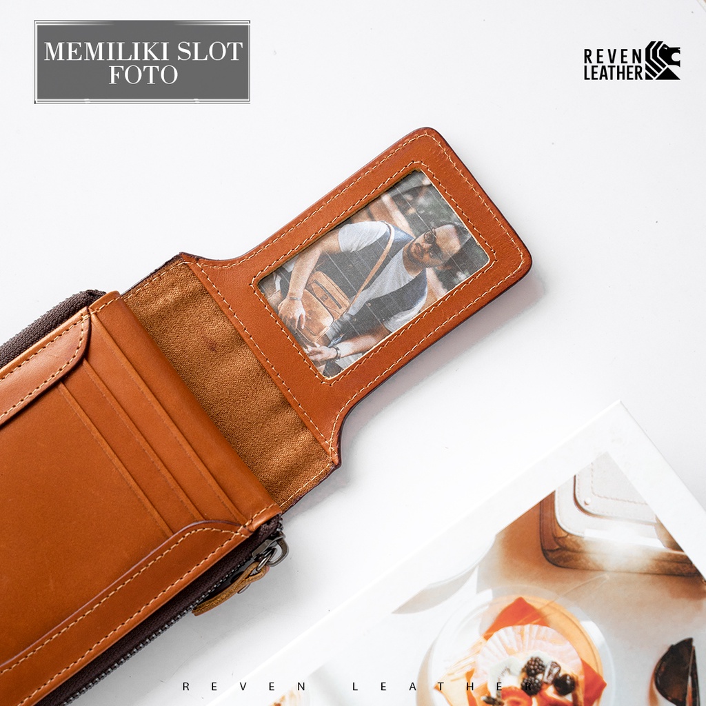 Dompet Kulit Wallet Pria Cowok Asli Original Branded Import Premium Keren Cowo Reven GERALD Wallet