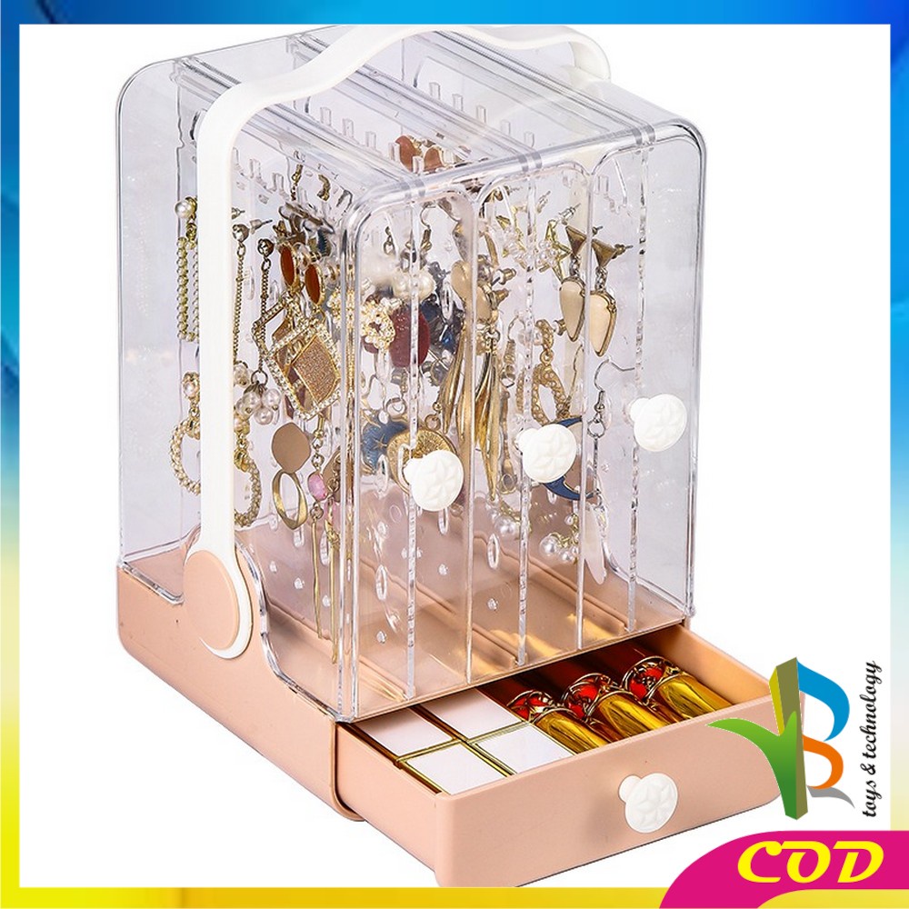 RB-K17 Rak Perhiasan Anti Debu Rak Anting Aksesoris Wanita Acrylic Tempat Penyimpanan Jewelry Box