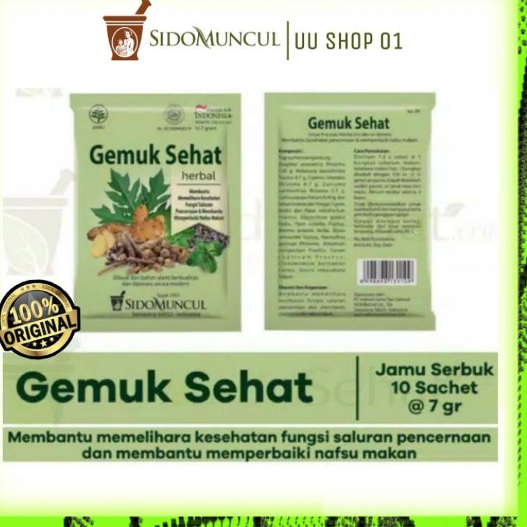 

8.8 Jamu Gemuk Sehat Sidomuncul (isi 10 sct)