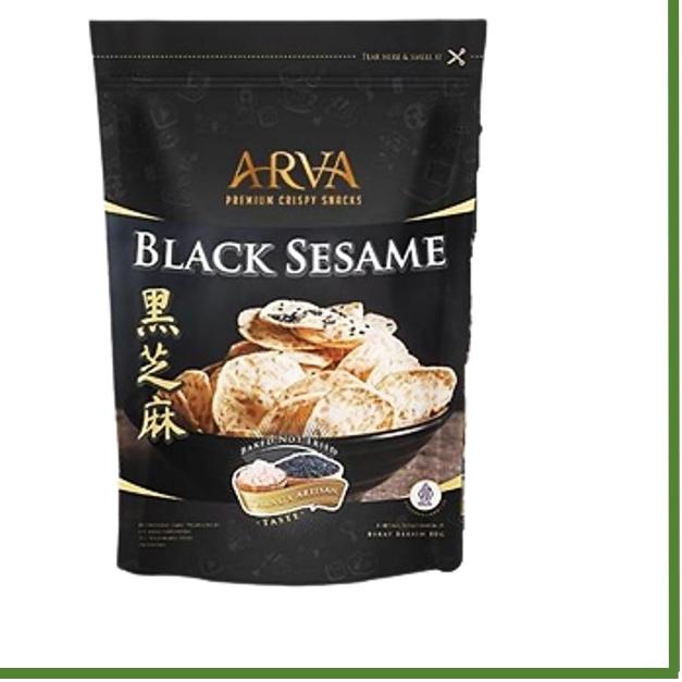 

RO3♗ ARVA Crispy Tempe / Snack Tempe 80 gram - Black Sesame Trend