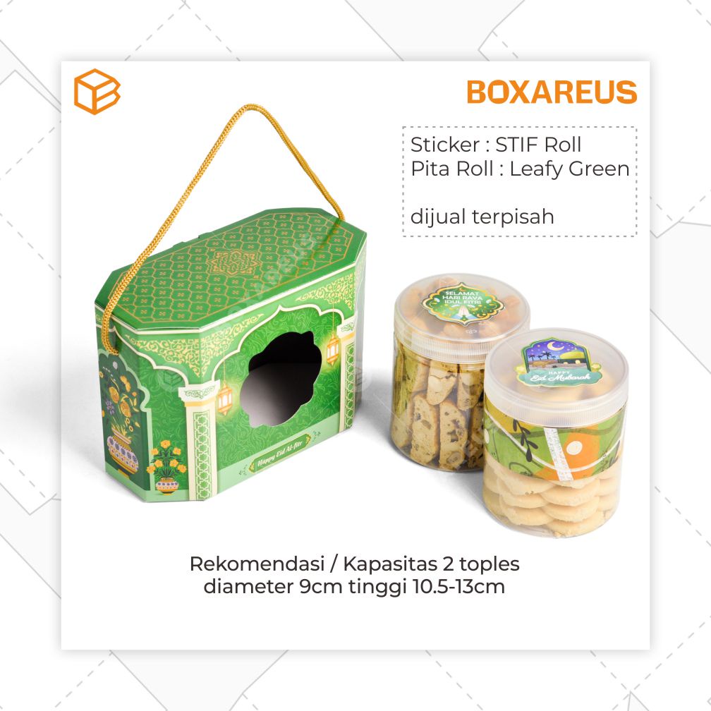 Box Toples Kue Kering Packaging Idul Fitri Lebaran Hampers Kemasan Cookies | TBIF 06