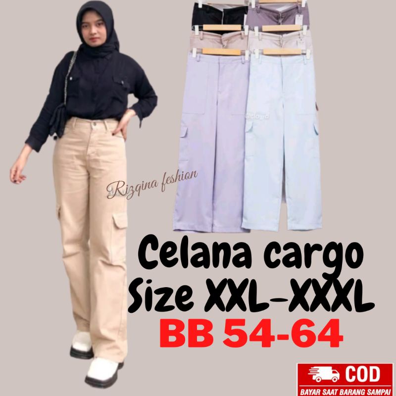 (Size XXL-XXXL)CELANA CARGO Panjang Pants Muat BB 54-64 Kg Premium Drill