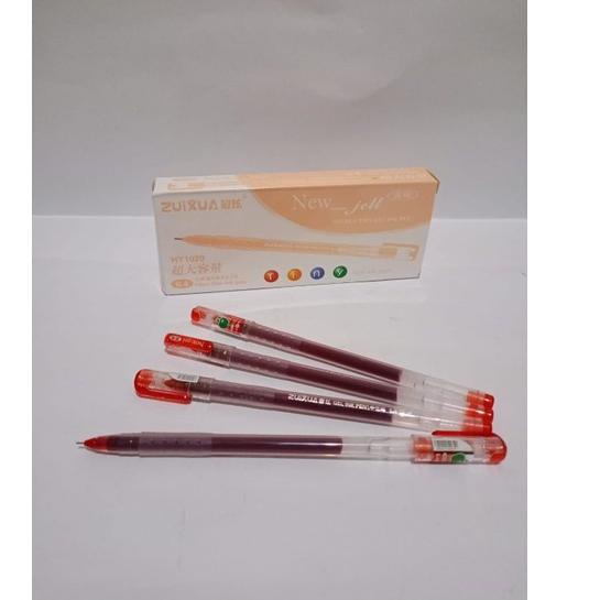 

ƒ SATU LUSIN ( 12 PCS ) New Gel Pen Zuixua 0.4mm Gel Ink Pen Zuixua ↱