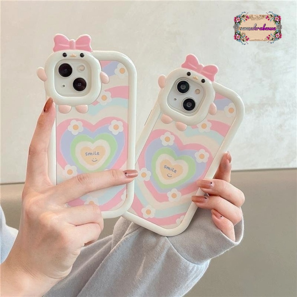 SS127 SOFTCASE MOTIF HATI 3D FOR IPHONE 6 7 8 6+ 7+ X XS XS MAX XR 11 12 13 14 PRO MAX SB4574