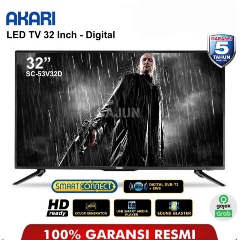 AKARI LED Digital TV 32&quot; Smart Connect DVB-T2 HDMI SC 53V32D 53V32