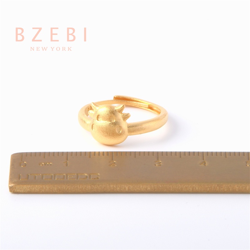 Bzebi Cincin Emas Berlian 18k Cincin Terbuka Dapat Disesuaikan Anti Karat Gaya Korea Aksesoris Fashion Wanita Aksesoris Harian Perhiasan Premium Hadiah Ultah Dengan Box 374r