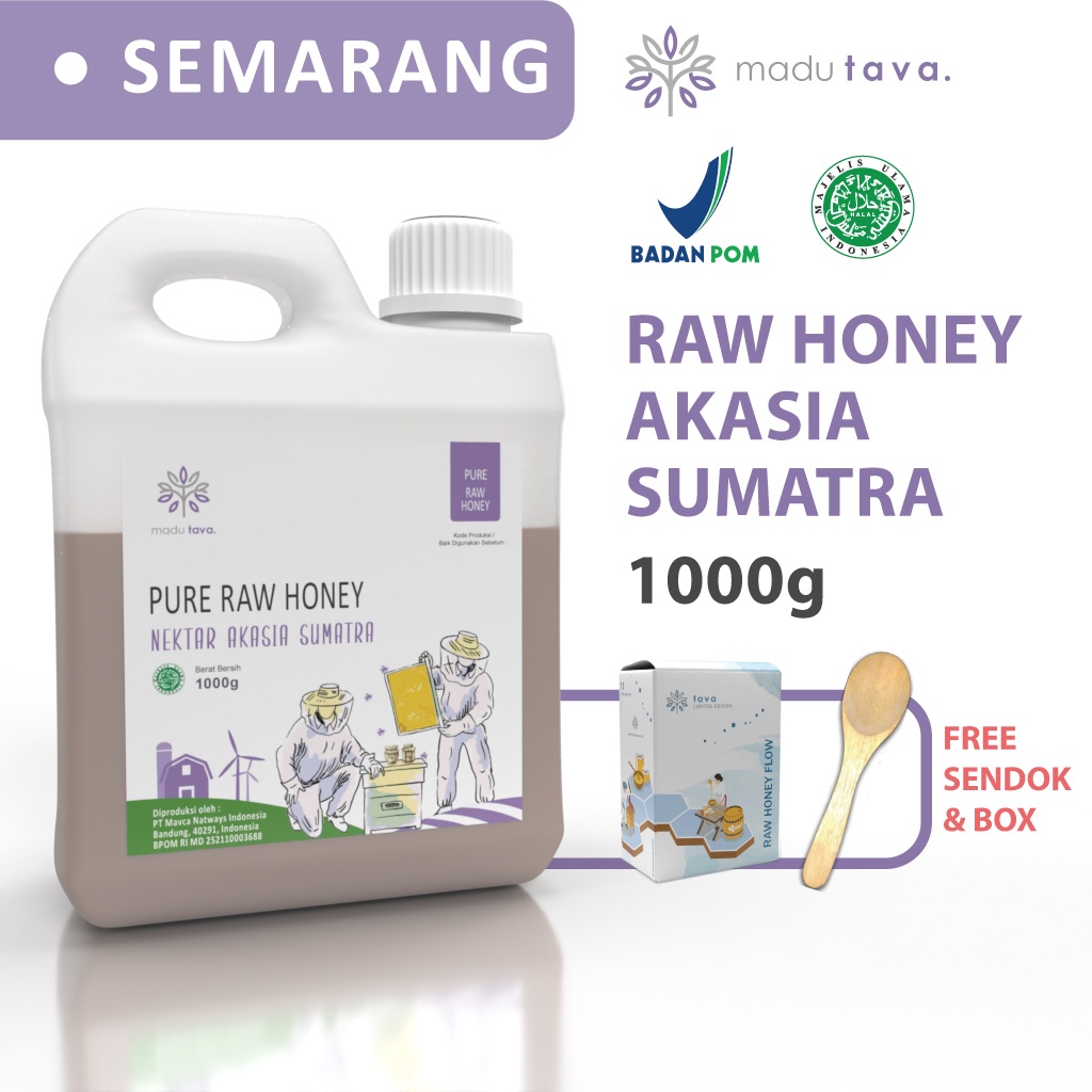 

Madu Murni Asli Tava Nektar Akasia Sumatra 1kg Grade A 100% Alami Pure Natural Raw Honey
