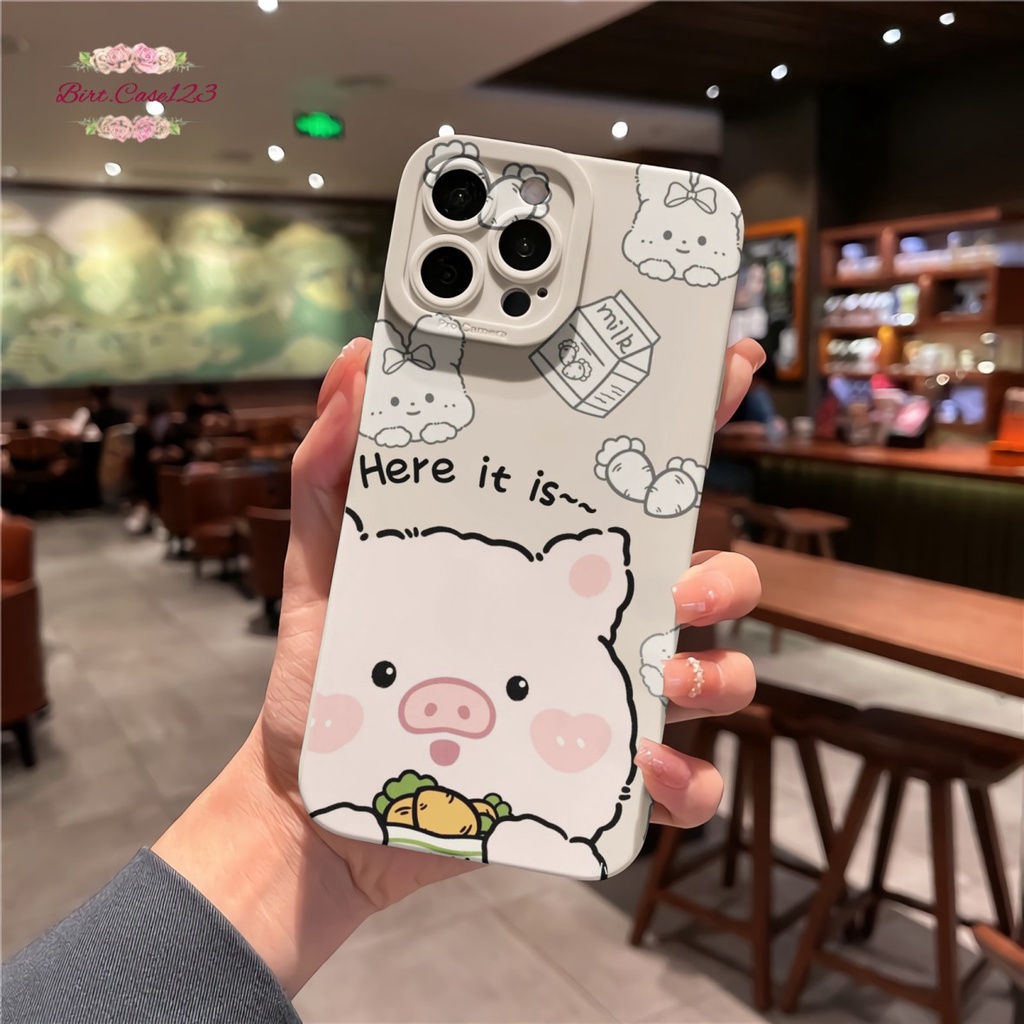 CUSTOM CASE SOFTCASE SILIKON PROCAMERA PIG CUSTOM VIVO Y12 Y16 Y12S Y20 Y21S Y91 Y91C V25 V25E Y22 Y35 BC6964