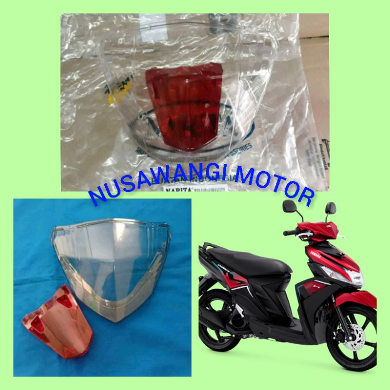 Mika kaca lampu stop belakang mio m3 mio z merah putih