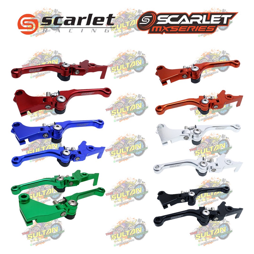 HANDLE SETELAN LIPAT FULL CNC KLX 150 BF D TRACKER CRF 150 L WR 155 SCARLET RACING