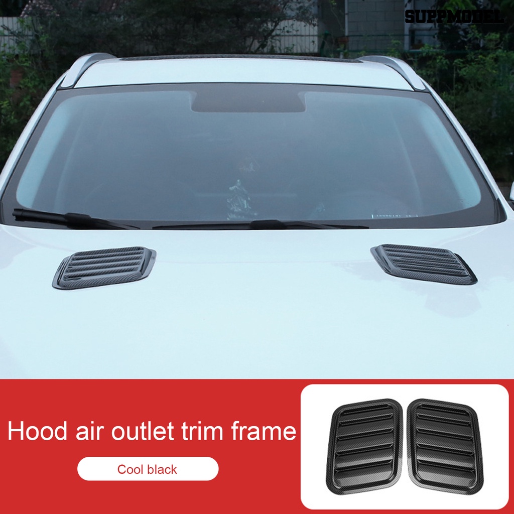 [Dekorasi] 2pcs Stiker Penutup Lubang Angin Universal Serat Karbon Sisi Palsu Air Outlet Stiker Dekorasi Mobil Untuk Kendaraan