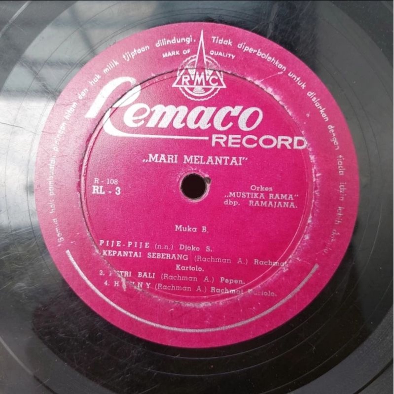 Vinyl Piringan Hitam 10 inch Mari Melantai