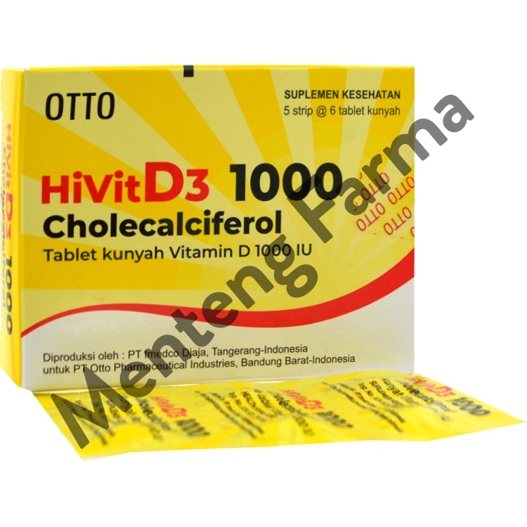 HiVit Vitamin D3 1000 IU 6 Tablet - Suplemen Vitamin D 1000 IU